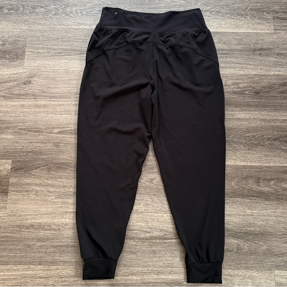 Women's Black Joggers Size Large High rise Stretchy Pants - Picture 2 of 5